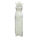 Vestido Rosa Batista Marfil- M
