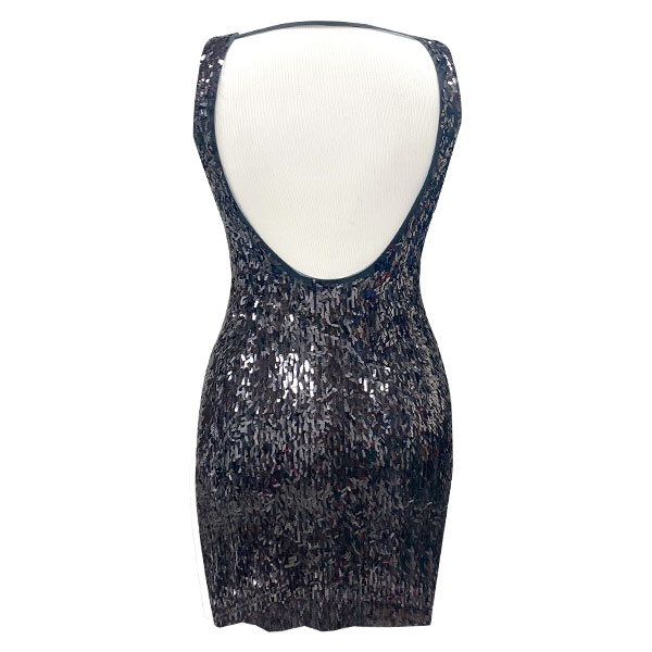 Vestido Express Gris y Negro- XS