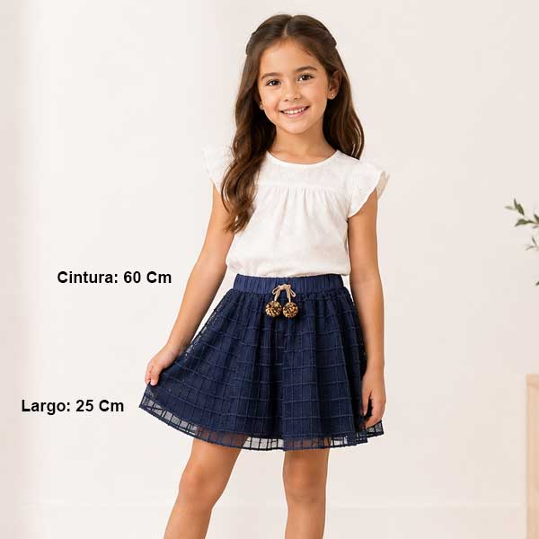 Falda Azul Zara Baby - 3/4Y