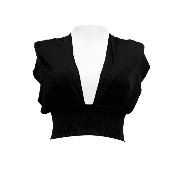 Crop Top Multiformas Shein Negro- S