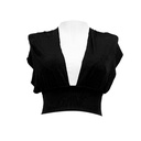 Crop Top Multiformas Shein Negro- S