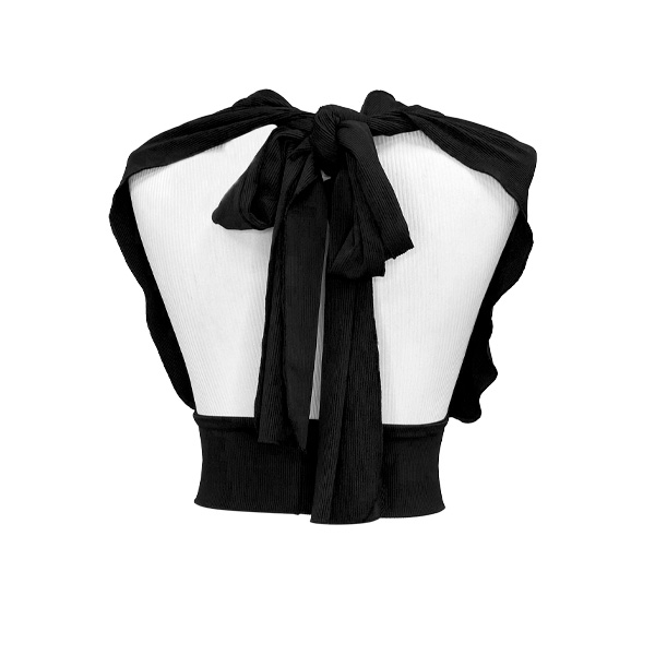 Crop Top Multiformas Shein Negro- S