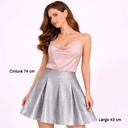 Falda Forever 21 Plateada