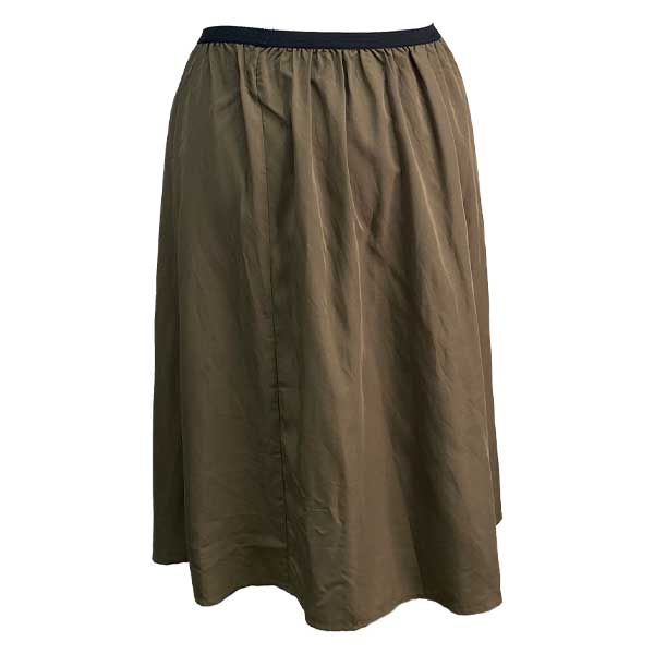Falda Stradivarius Verde Oliva- M