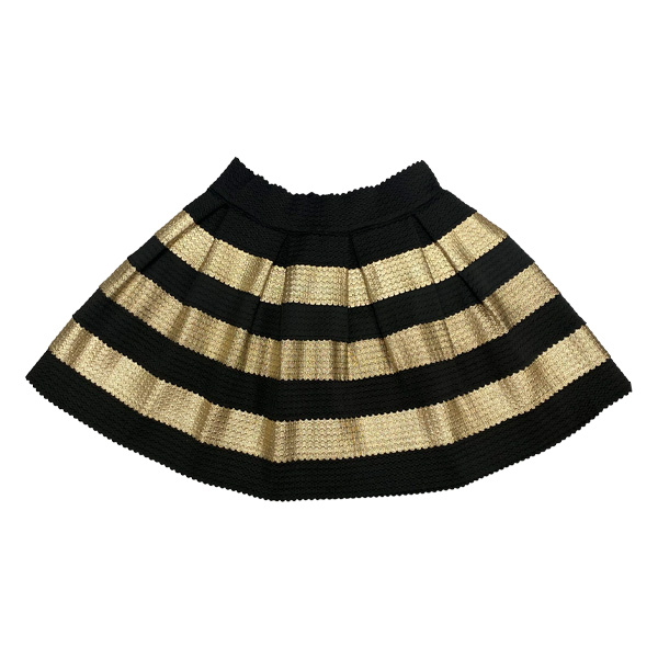 Falda Wild Cat Negro y Dorado- L