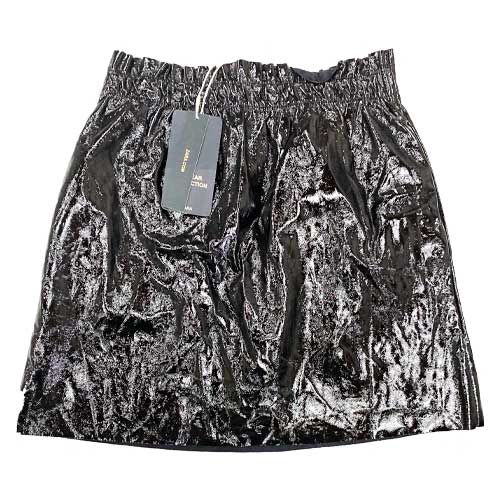 Falda Zara Cuero Negro - S