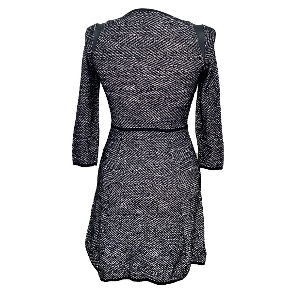 Vestido Ann Taylor Tejido Negro y Blanco- XXS