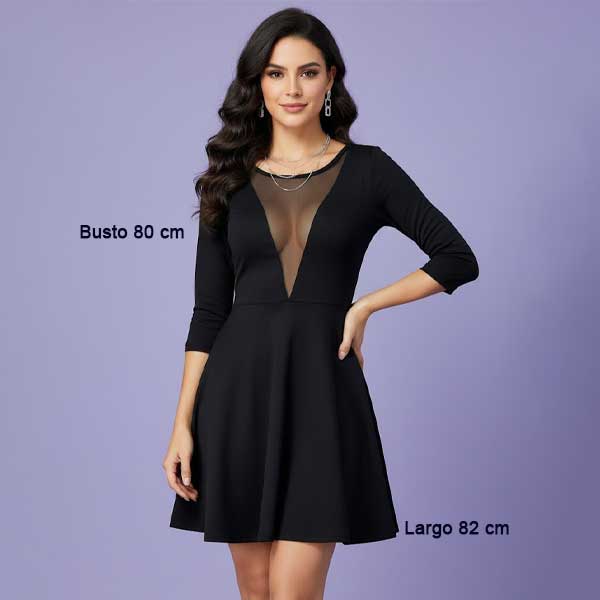 Vestido American Apparel Negro- S