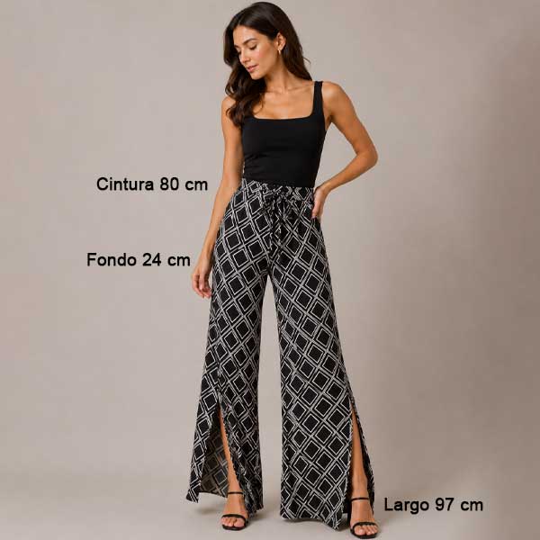 Pantalon Kiss Negro y Blanco - S