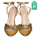Sandalias de Tacon Dorado- 41