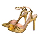 Sandalias de Tacon Dorado- 41