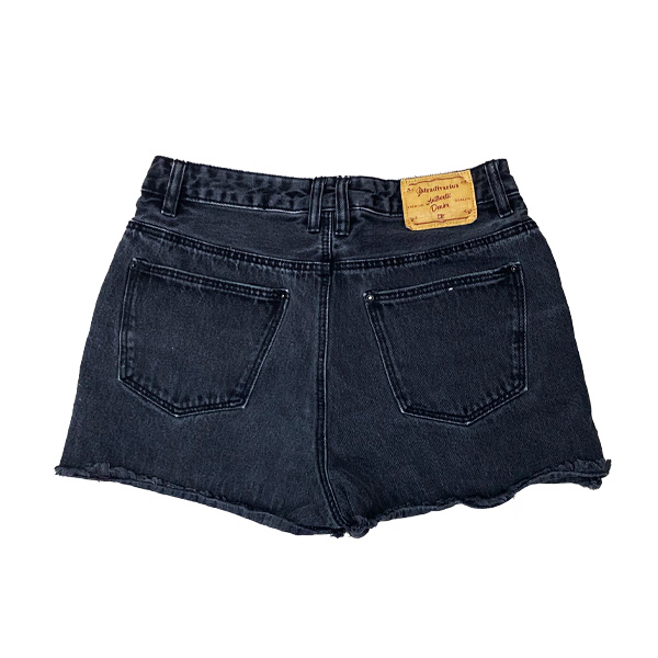 Short Stradivarius Jeans Negro- XS