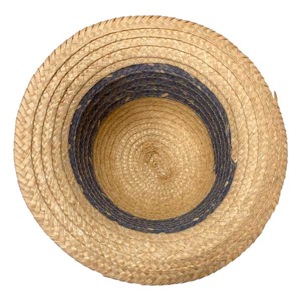 Sombrero Playero Nude y Azul Oscuro