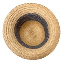 Sombrero Playero Nude y Azul Oscuro