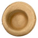 Sombrero Playero Nude y Marron Claro