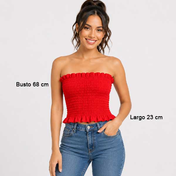Top Fruncido Rojo - M