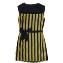 Vestido Darling Mostaza y Negro- S