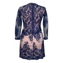 Vestido Encaje Nude y Azul Marino-S