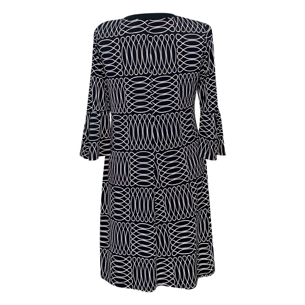 Vestido Enfocus Blanco y Negro- L