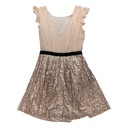 Vestido Forever21 Nude y Lentejuelas- S