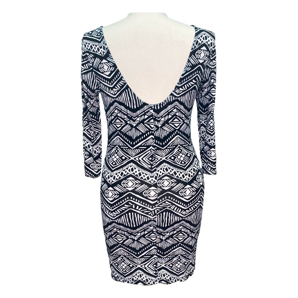 Vestido Forever21 Blanco y Negro- L