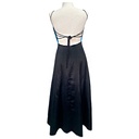 Vestido Kiki Negro Y Azul Electrico- S
