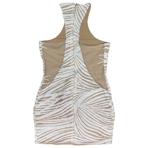 Vestido Lentejuelas Blanco - S