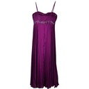 Vestido Oleg Cassini Plisado Morado - 4