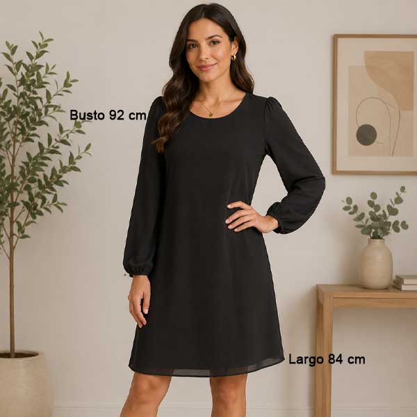 Vestido Peach Love Negro - M