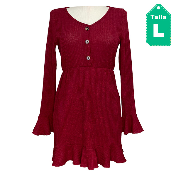 Vestido Shein Vinotinto- L