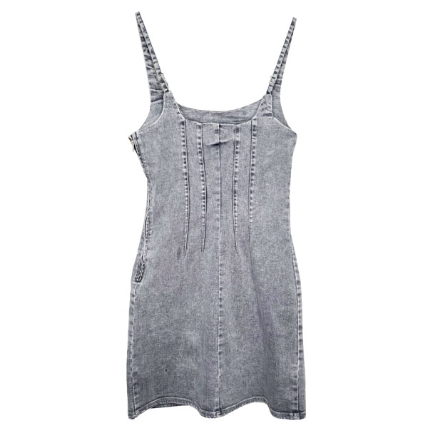 Vestido Stradivarius Gris - S