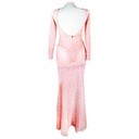 Vestido de Encaje Rosa - S