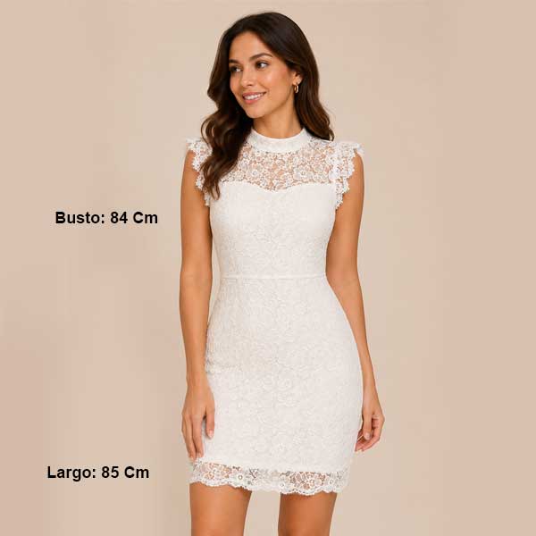 Vestido HYFVE Encaje Blanco - L