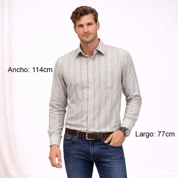 Camisa Calvin Klein Rayas- M