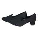 Tacones de Gamuza Negro- 41