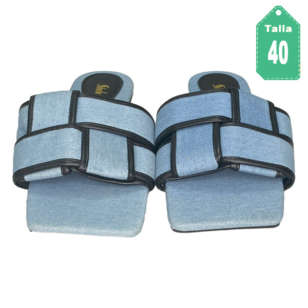 Sandalia Shein Azul Claro y Azul Oscuro- 40