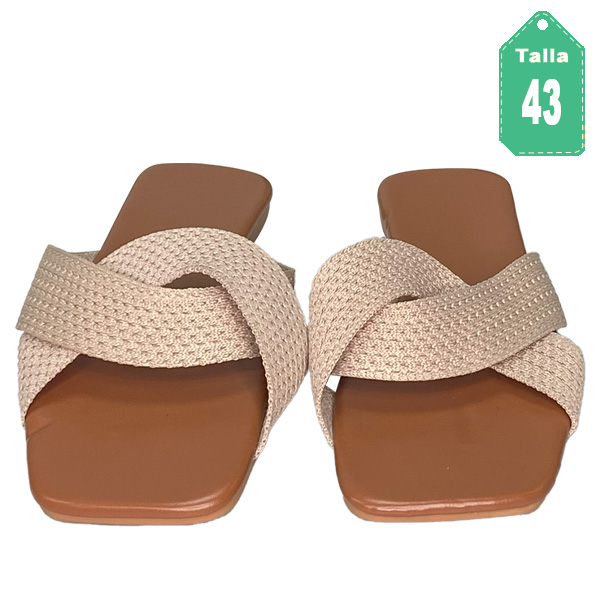 Sandalias Nude y Marron Claro- 43