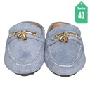 Zapatos Azul Claro y Dorado- 40