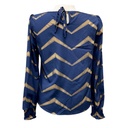 Blusa Shein Azul Marino y Dorado- M