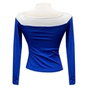 Blusa Shein Blanco y Azul Rey- M