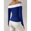 Blusa Shein Blanco y Azul Rey- M