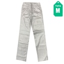 Pantalon Plateado y Blanco- M