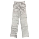 Pantalon Plateado y Blanco- M