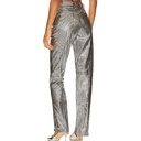 Pantalon Plateado y Blanco- M