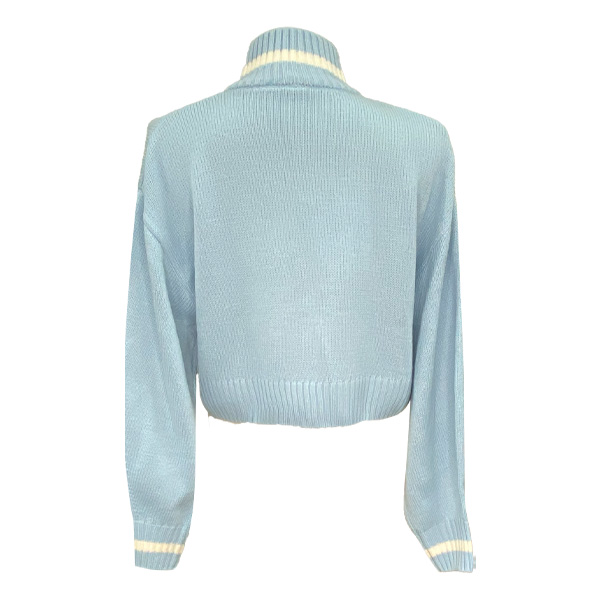 Sweater HyM Azul Claro y Blanco- S
