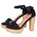 Sandalias de Tacon Top Moda Negro- 36