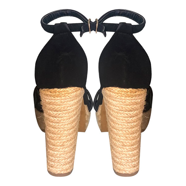 Sandalias de Tacon Top Moda Negro- 36