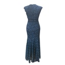 Vestido R&M Richards Negro y Azul- M