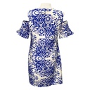 Vestido Blanco y Azul Rey- L