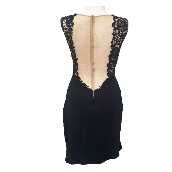 Vestido Franco Montoro Negro y Nude- M